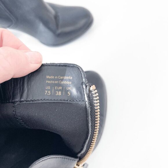 Aldo Womens Chunky Heel Zipper Ankle Bootie Boots Black 7.5 - Picture 5 of 7